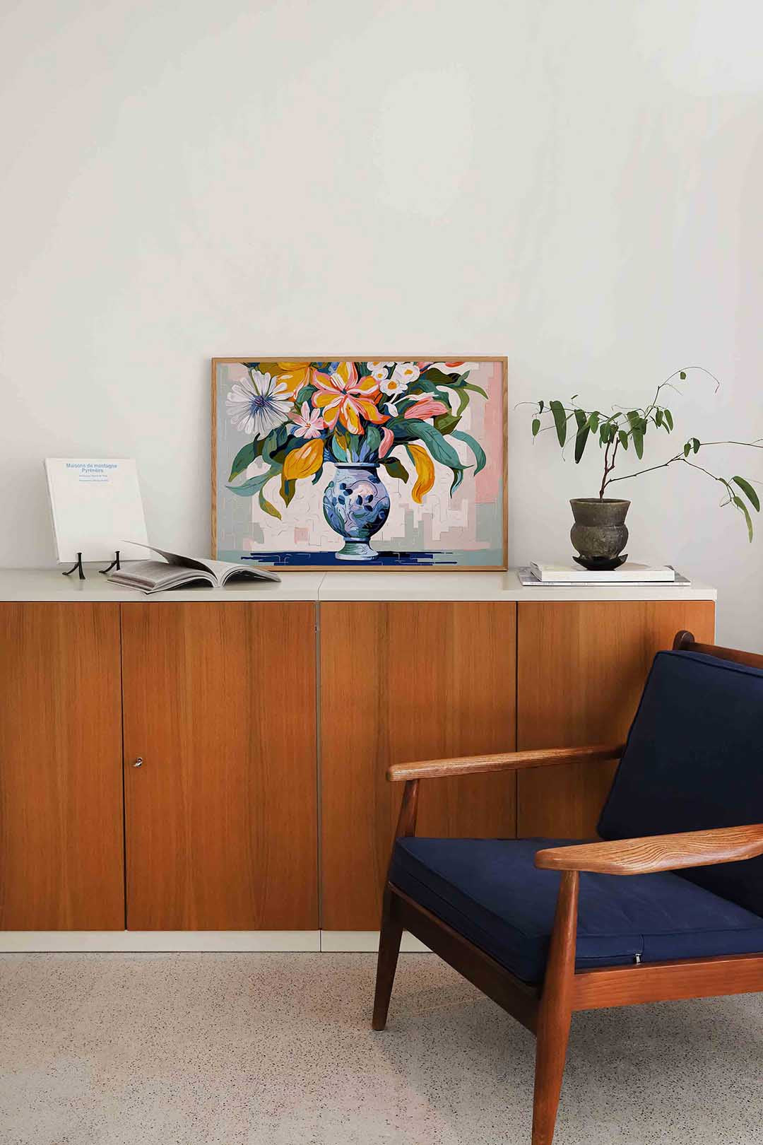 Bloemen in vaas Poster