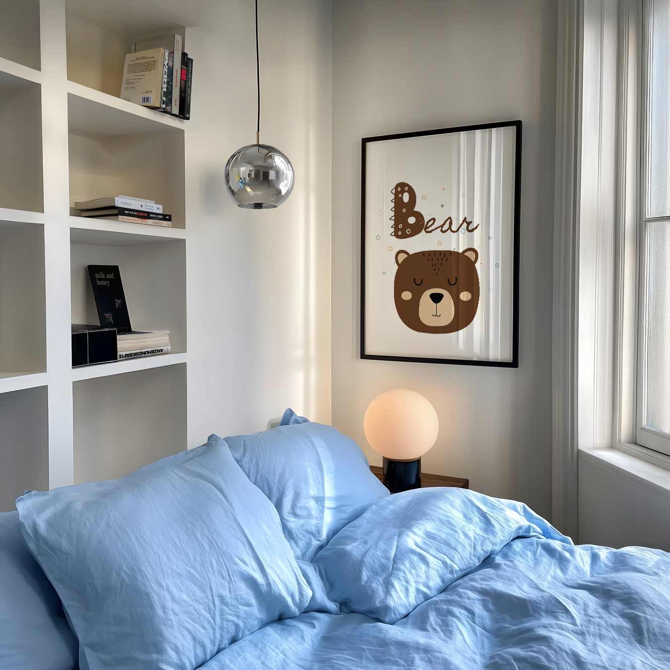 Schattige Bruine Beer Poster-WallArtistic