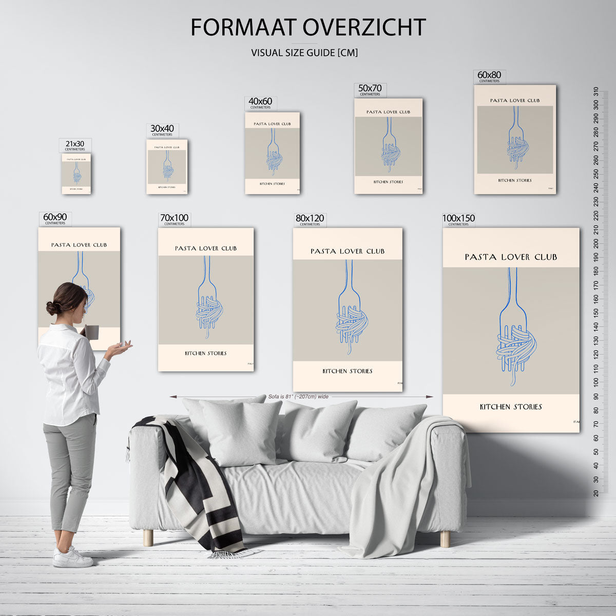 Pasta en vork Poster