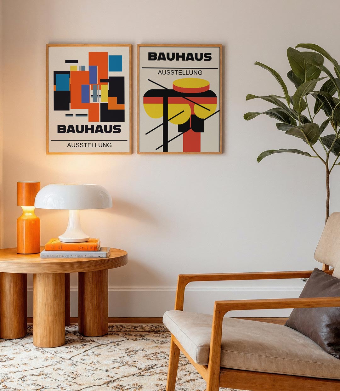 Kleurrijke vlakverdeling Posterset