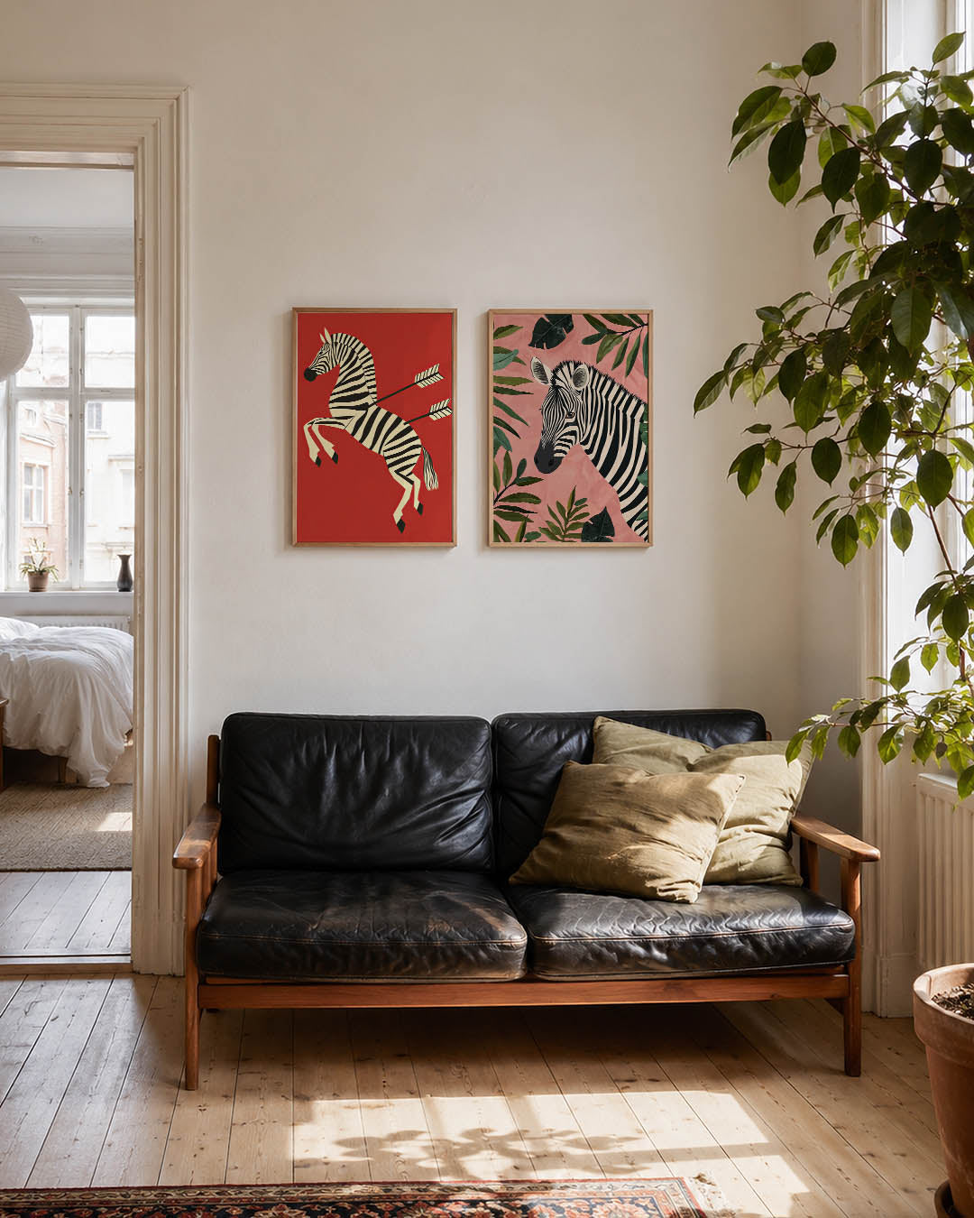 Zebra en pijlen Posterset