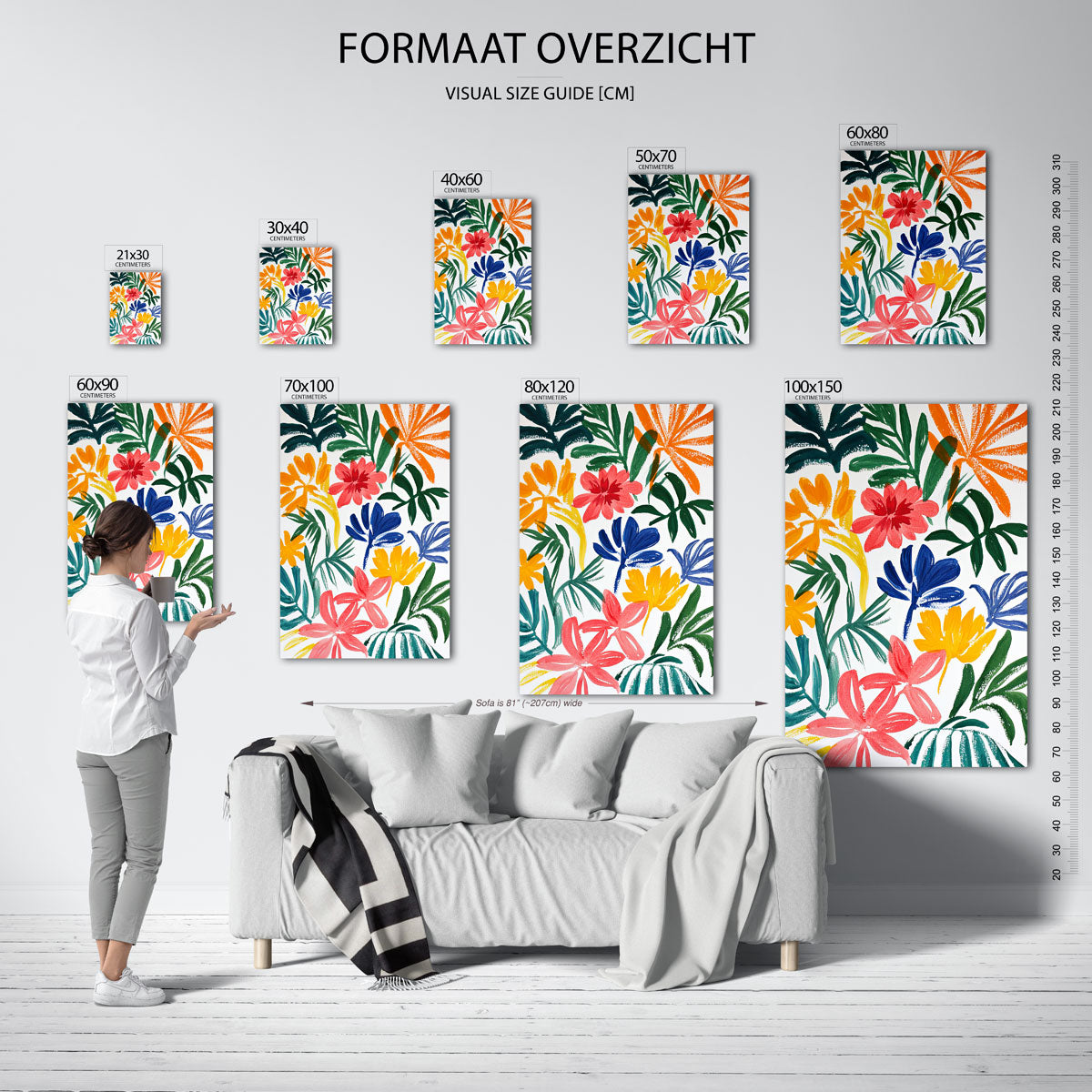 Bloemen en bladeren Poster