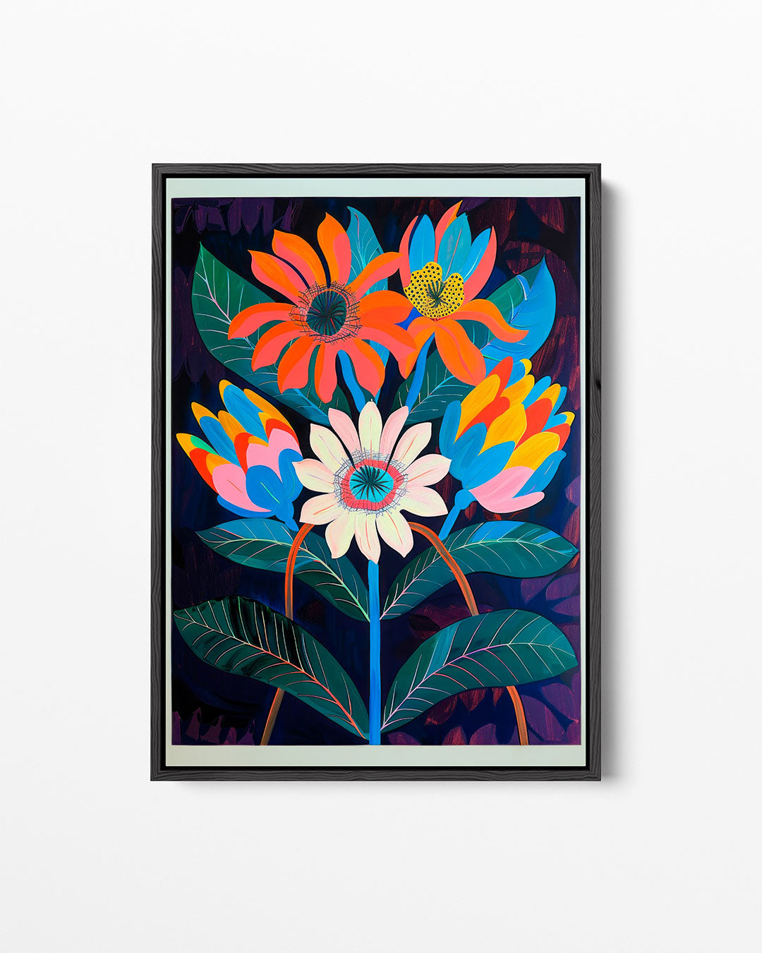 Vrolijke bloemen Kunstwerk