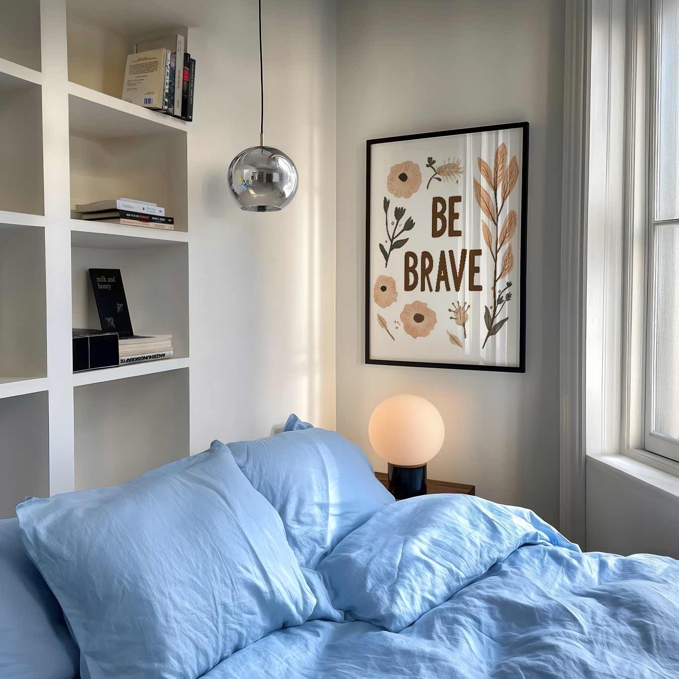 Boho "Be Brave" Poster-WallArtistic