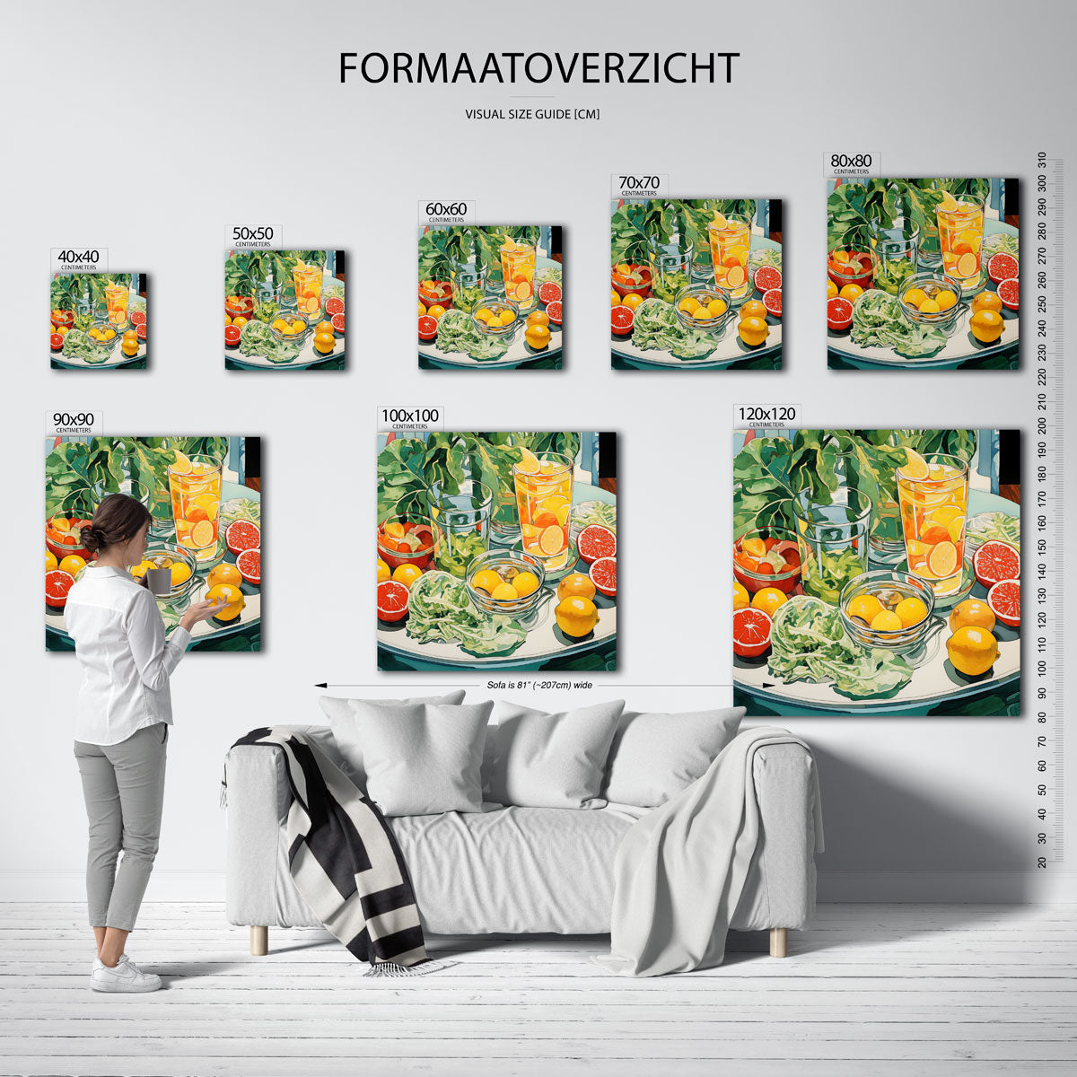 Citroenen en glazen Poster