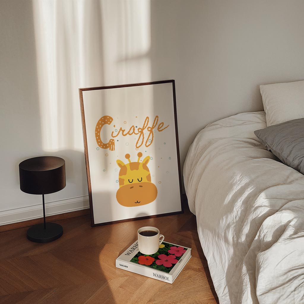 Schattige Giraffe Kinderkamer Poster-WallArtistic