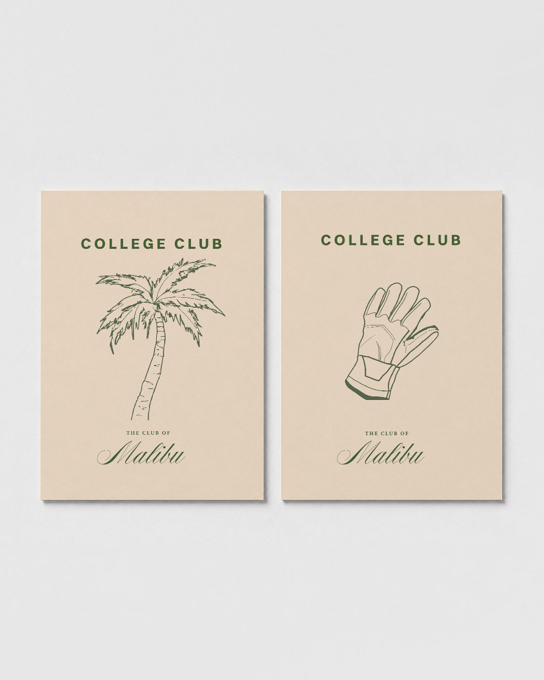 Palm en tekst Posterset