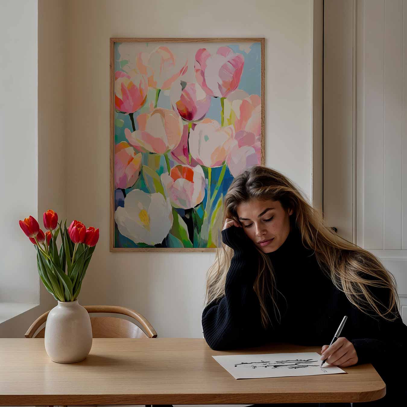 Kleurrijke Tulpenpracht Poster-WallArtistic