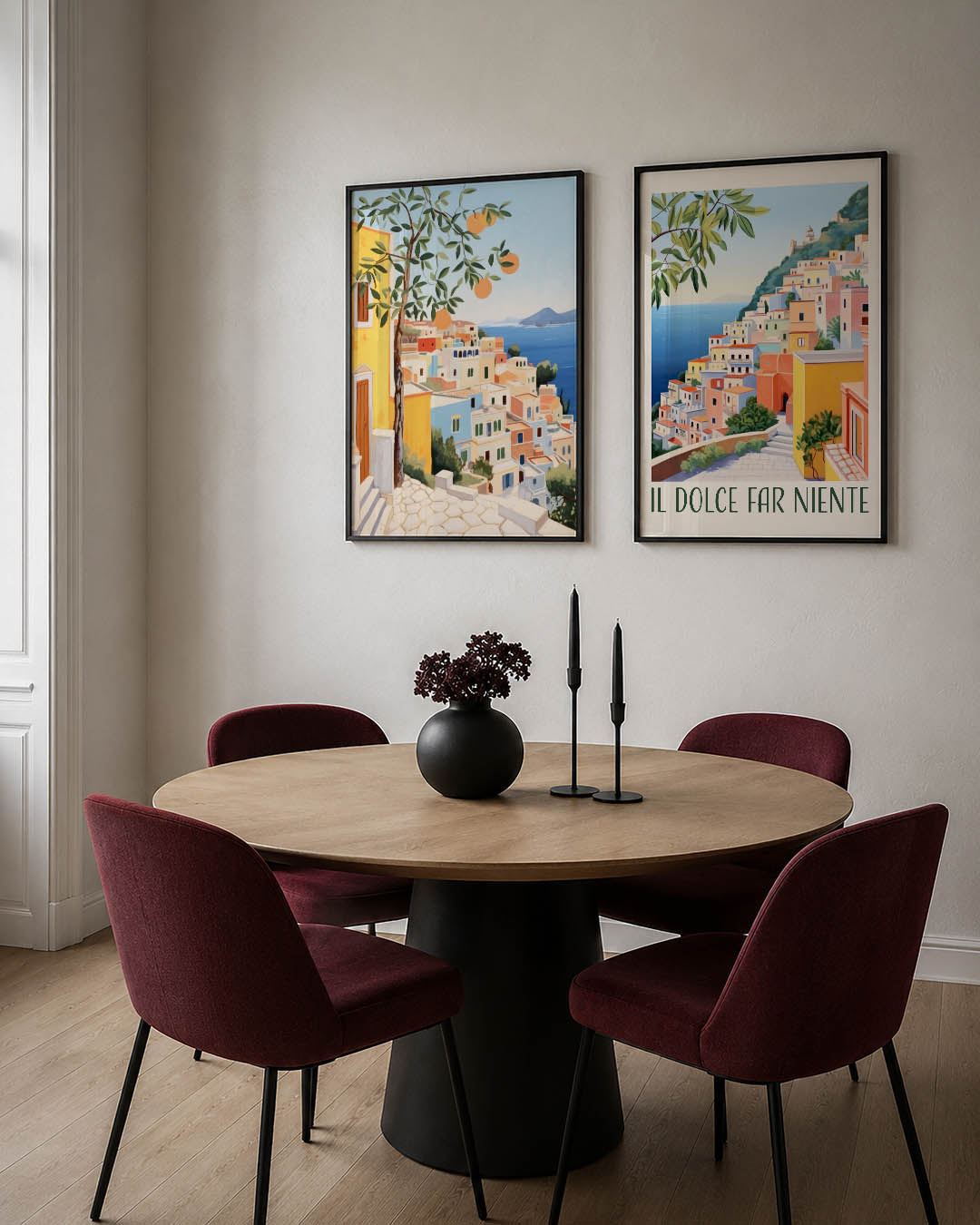 Zonnige kustlijn Posterset