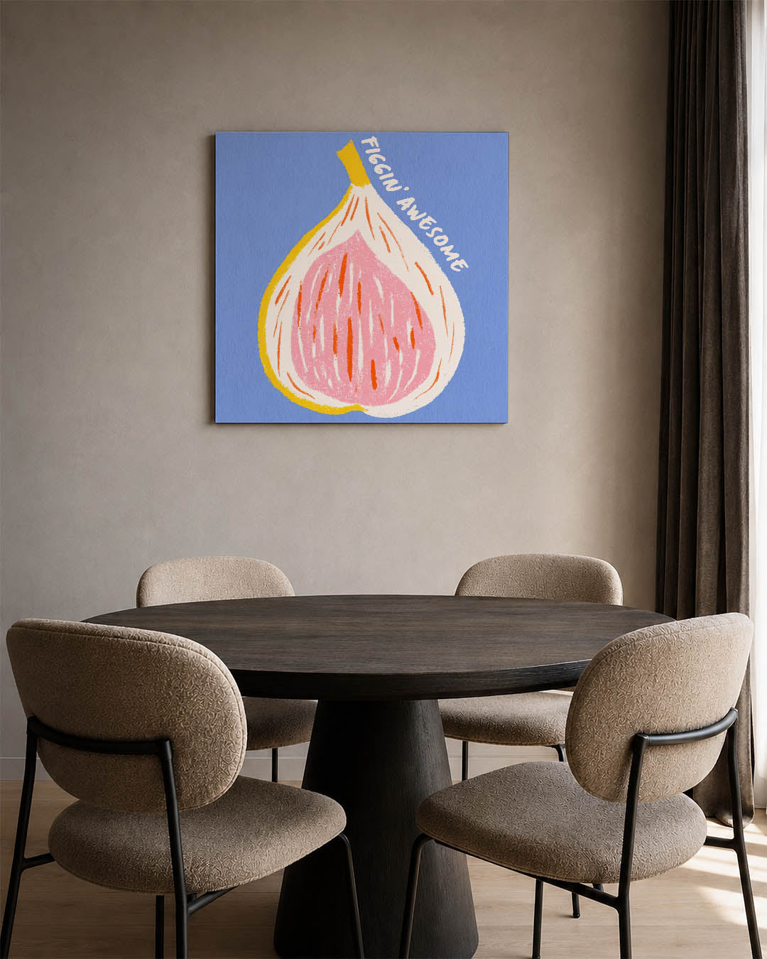 Vrolijke vijg illustratie Kunstwerk