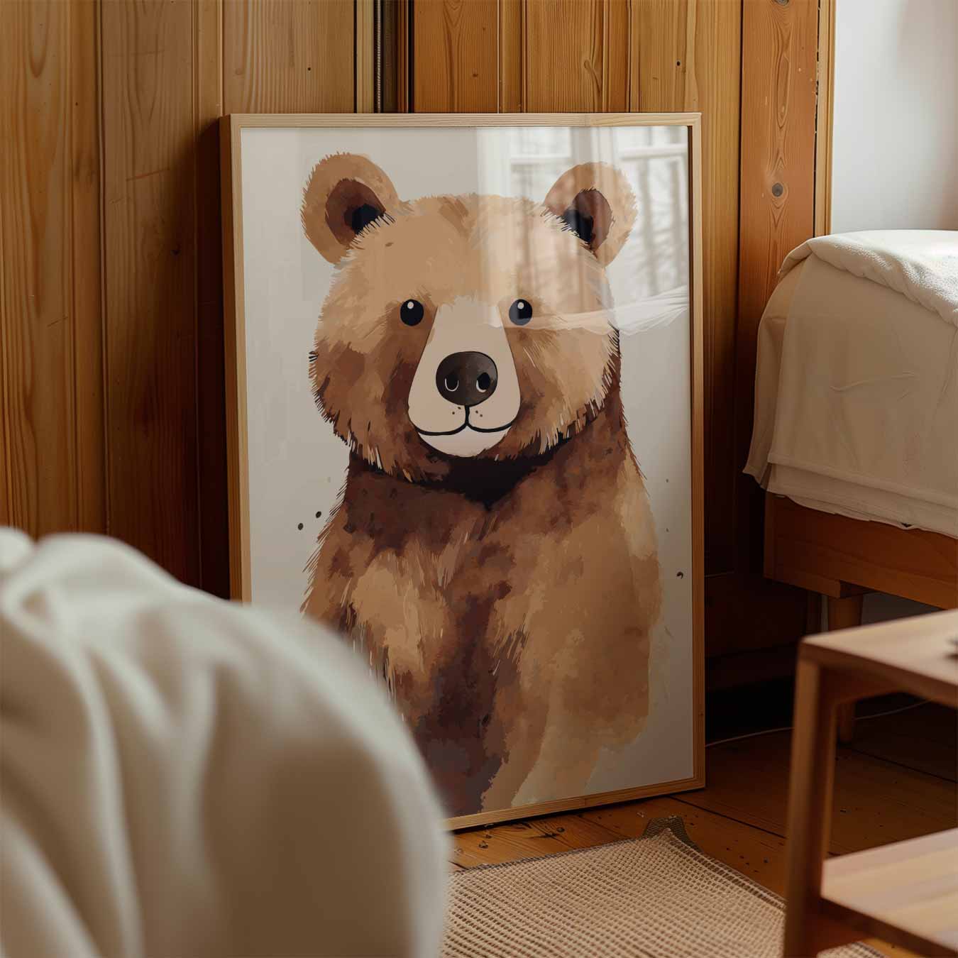 Schattige Bruine Beer Poster-WallArtistic