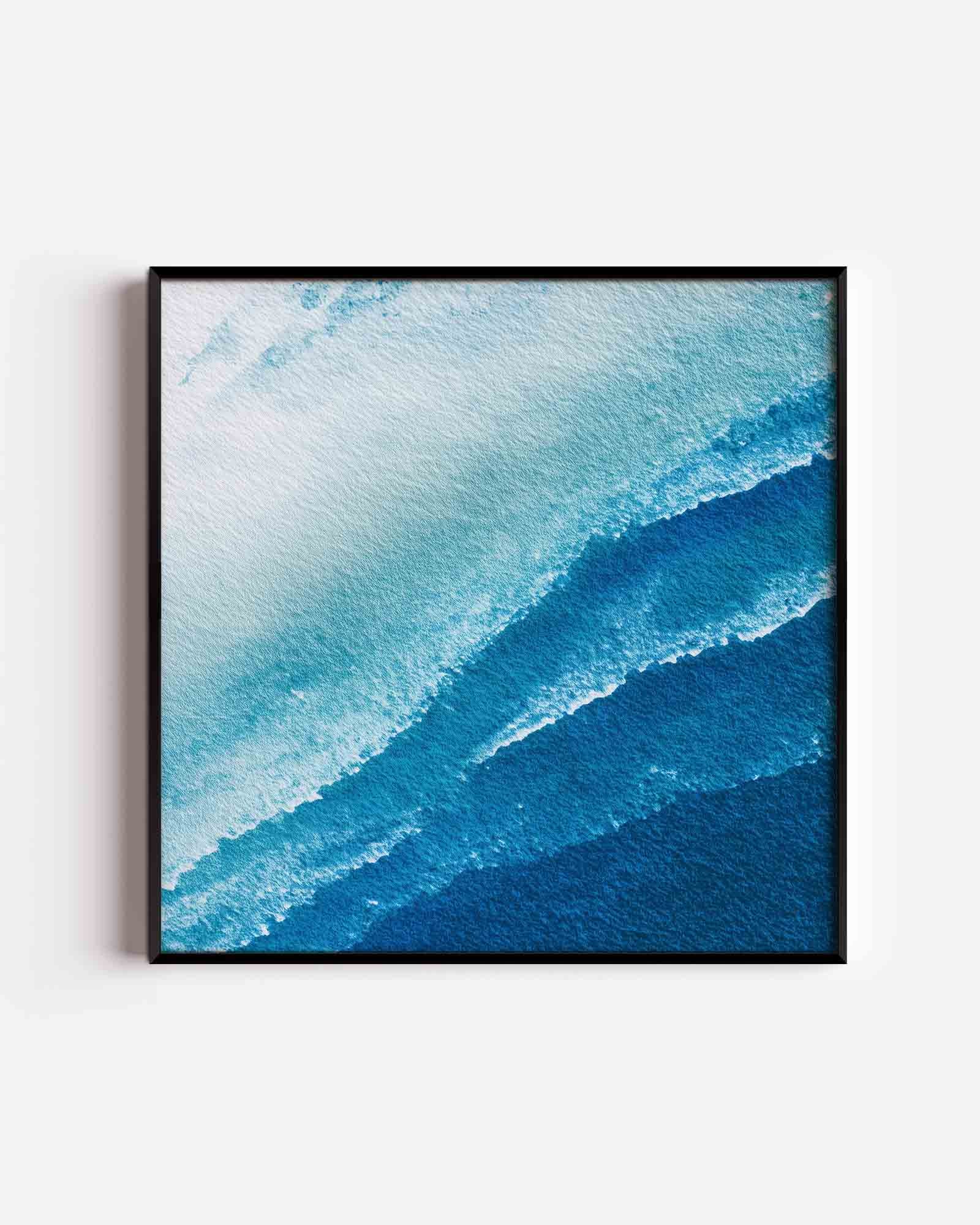 Golvende blauwe Poster