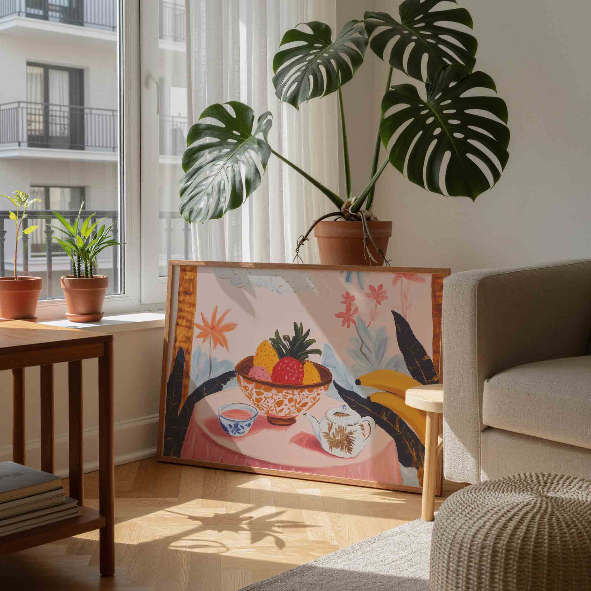 Fruit en bloemen Poster