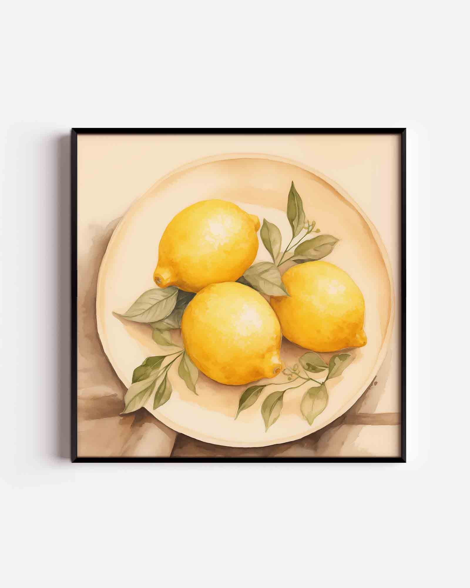 Citroenen op schaal Poster