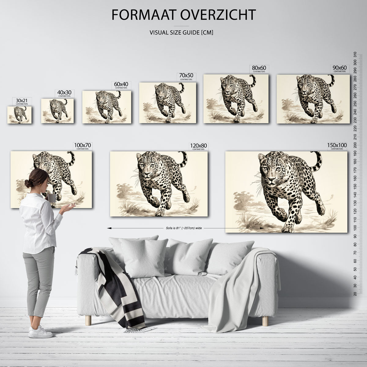 Jaguar in beweging Poster