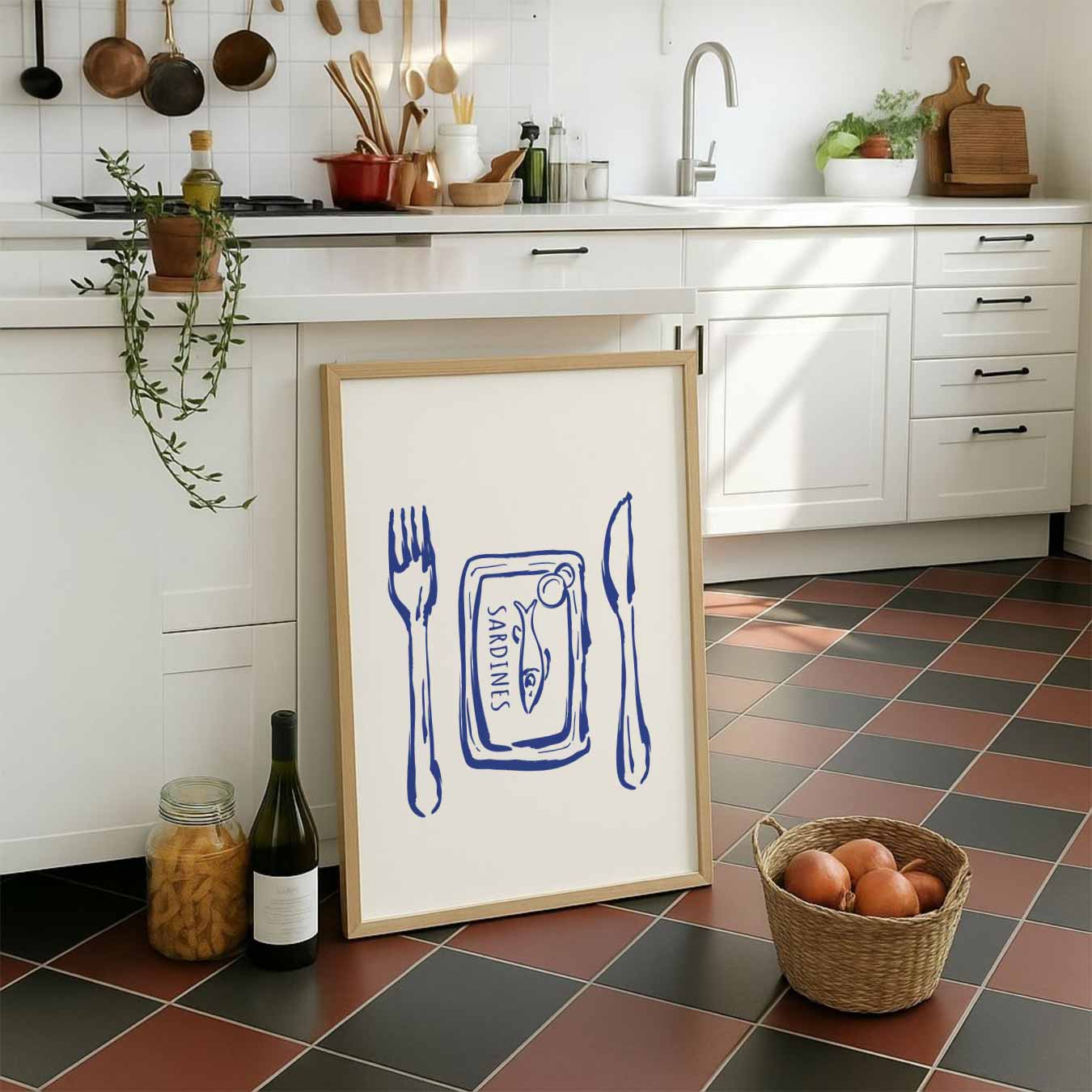 Vis en Tafel Poster-WallArtistic