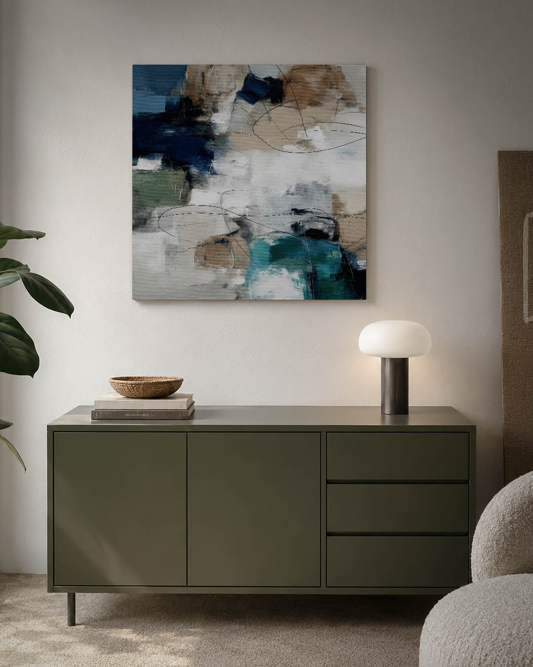 Dynamische kleurvlakken Kunstwerk