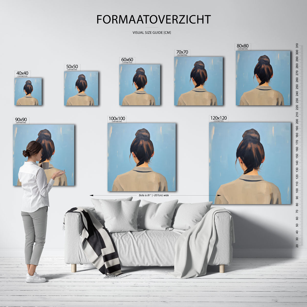 Vrouw met knot Poster