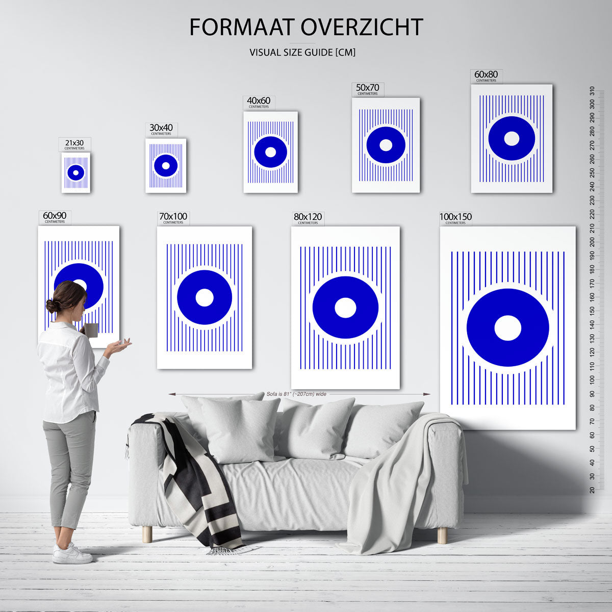 Cirkels en lijnen Poster