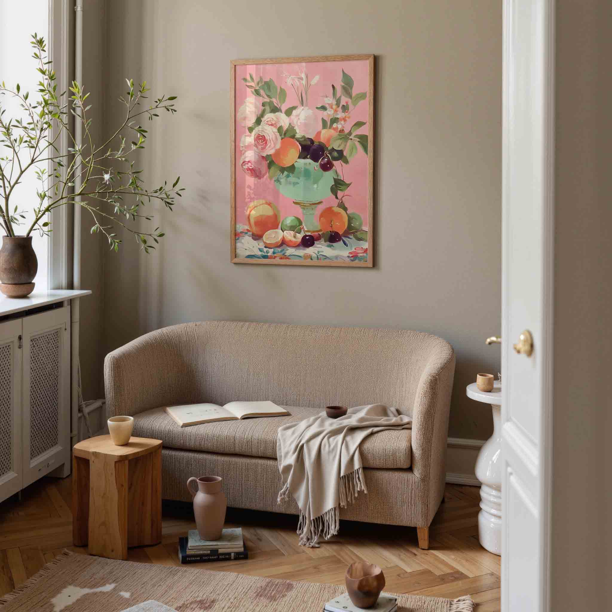 Bloemen en fruit Poster