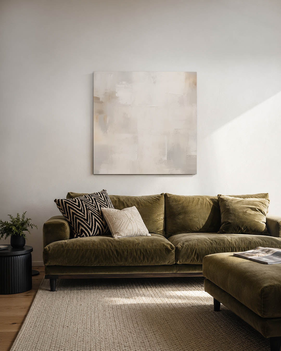 Neutrale kleurenmix Kunstwerk