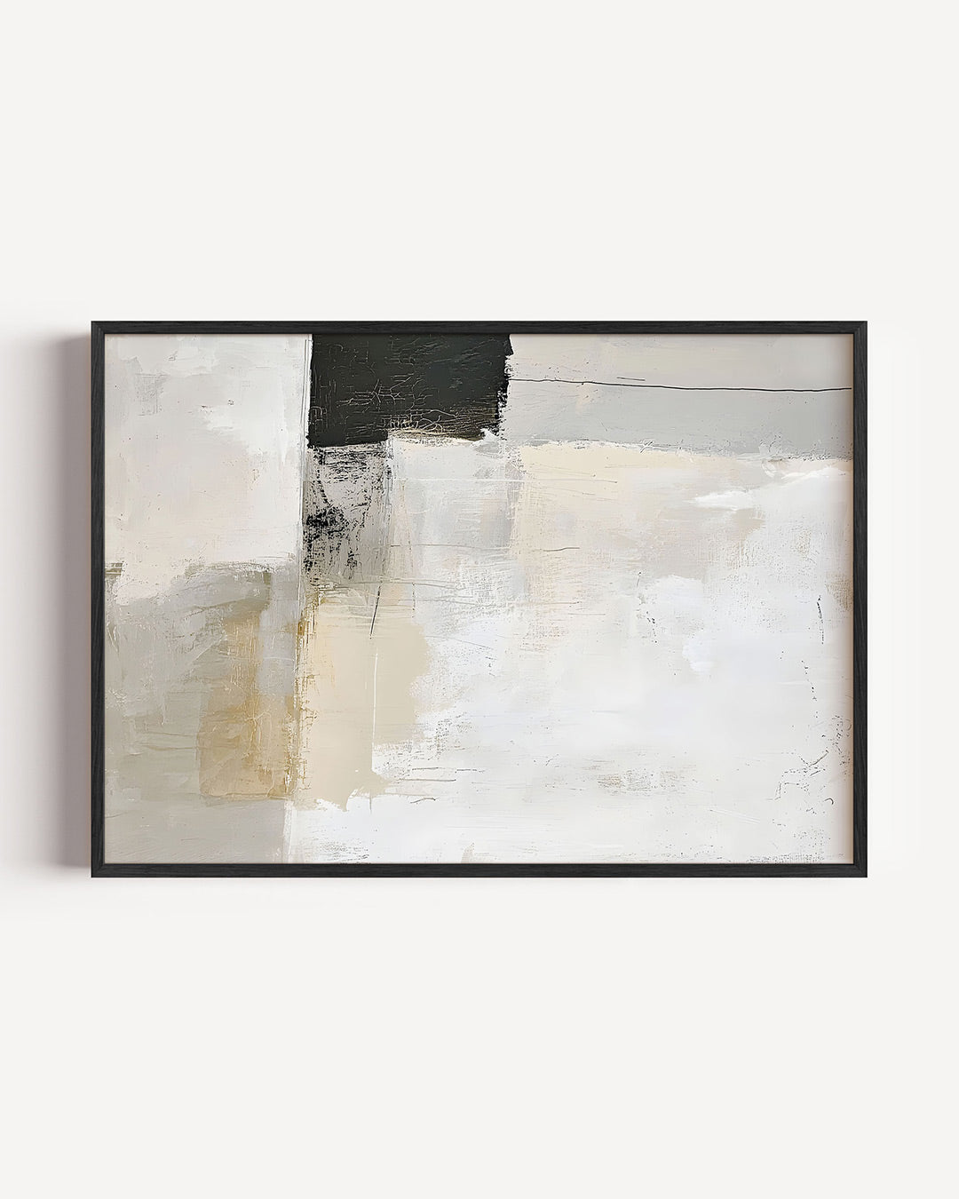Abstracte beige en zwarte vlakken Poster