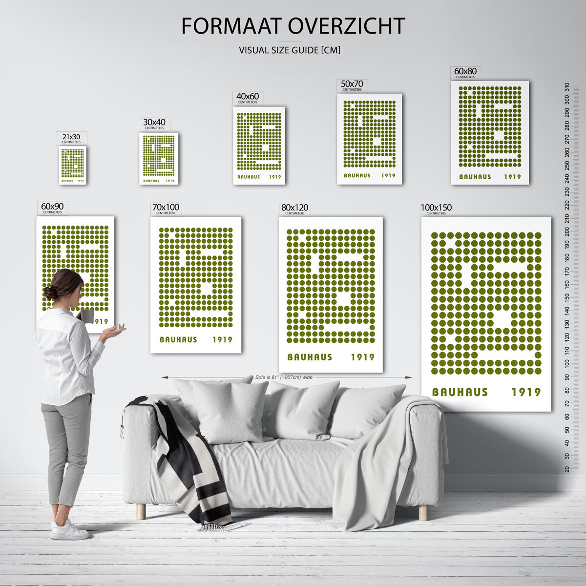Puntpatroon en typografie Poster