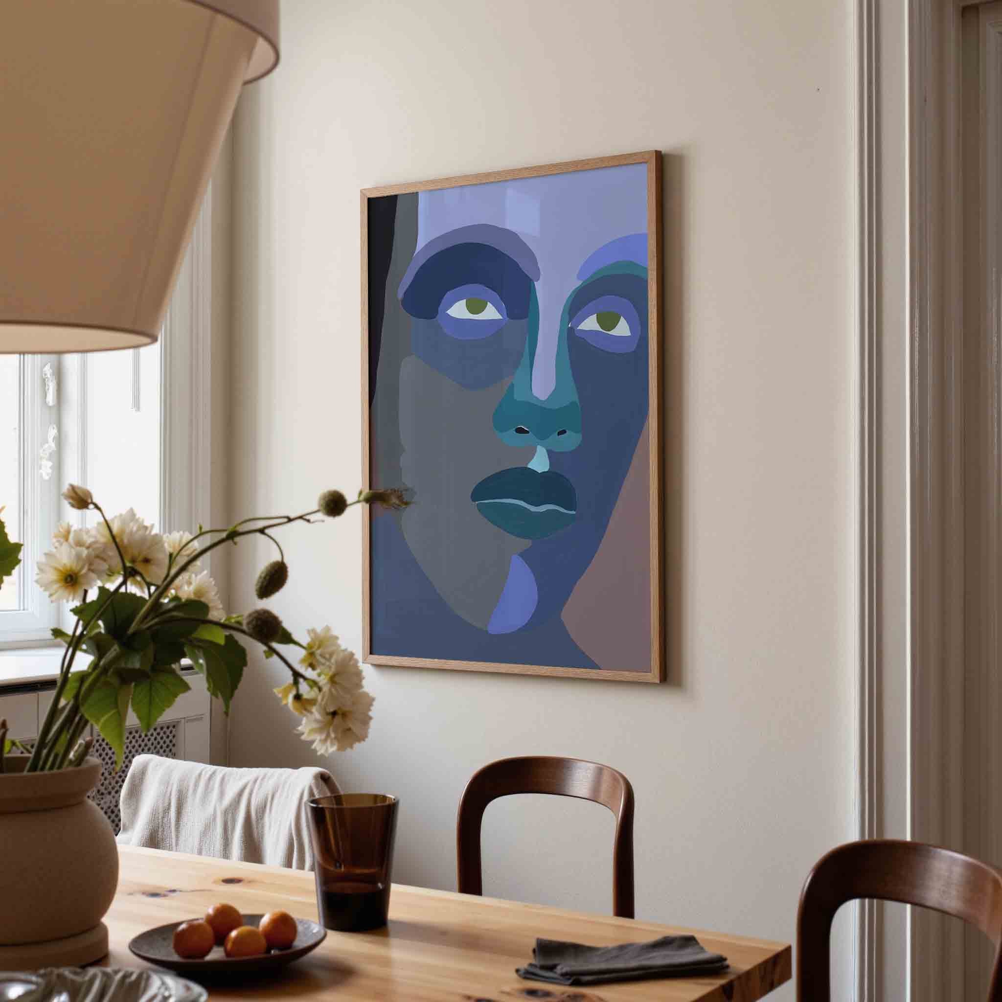 Abstract gezicht Poster