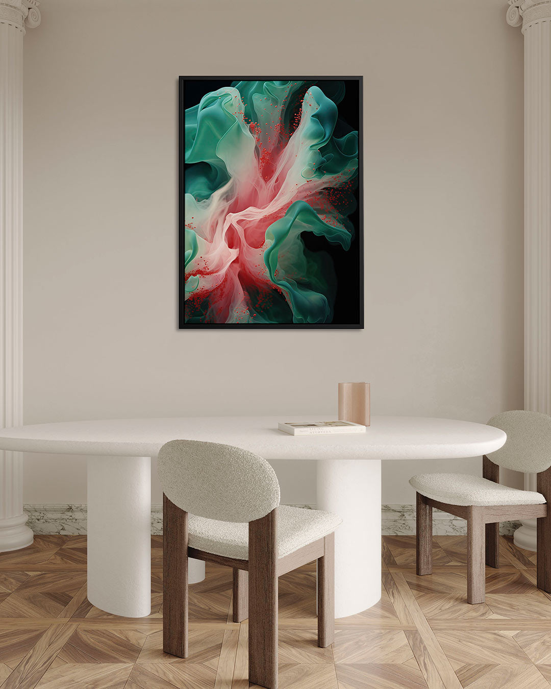 Vloeiende kleurenexplosie Kunstwerk