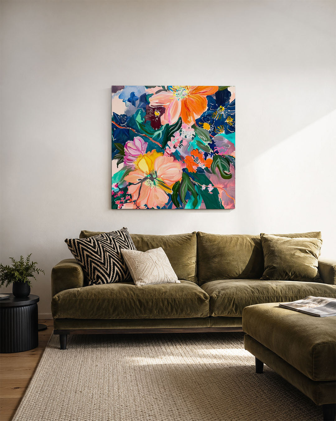 Kleurrijke bloemenpracht Kunstwerk