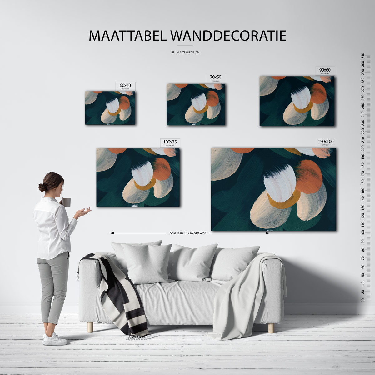 Dynamische borstelstreken Kunstwerk