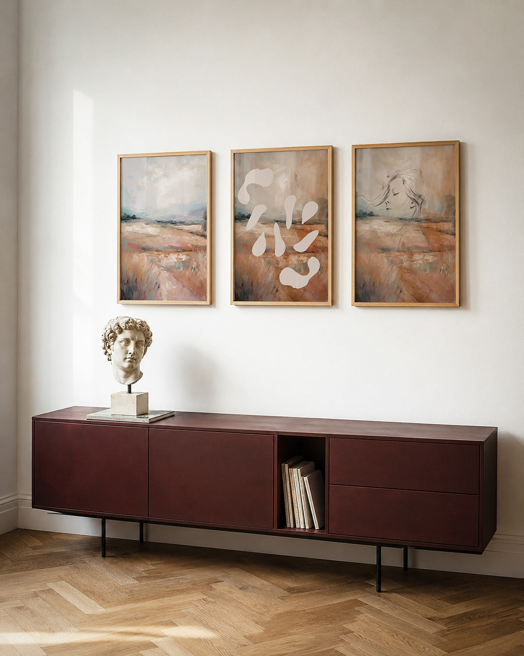 Zachte landschapstonen Posterset