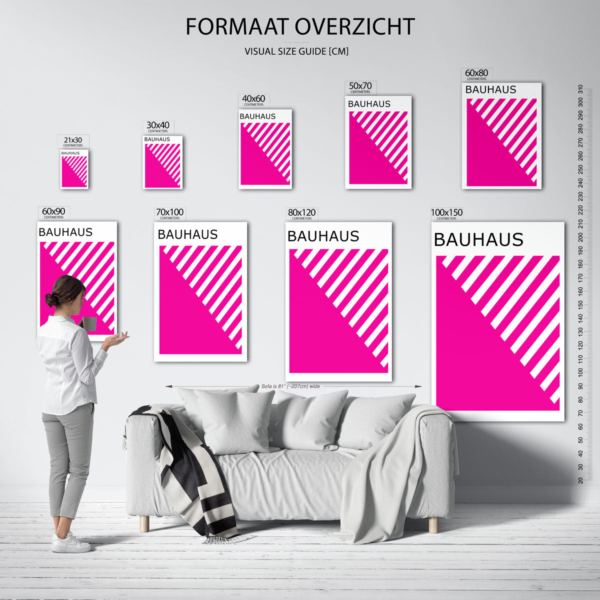 Diagonal lijnen Poster