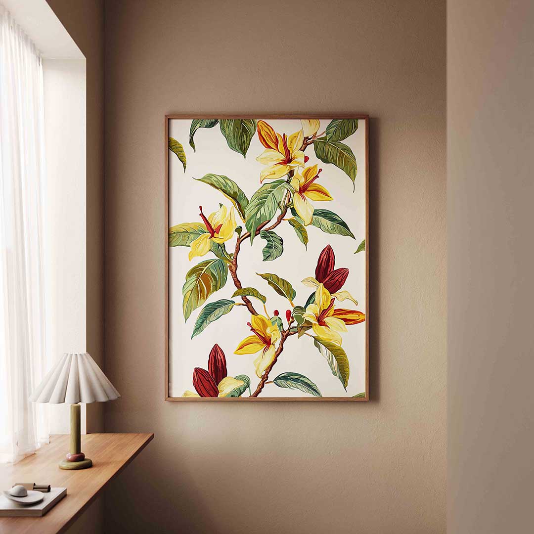 Bloemen en bladeren Poster