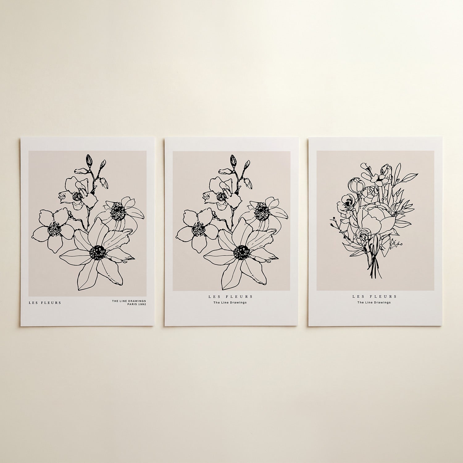 Bloemrijke lijnen Posterset
