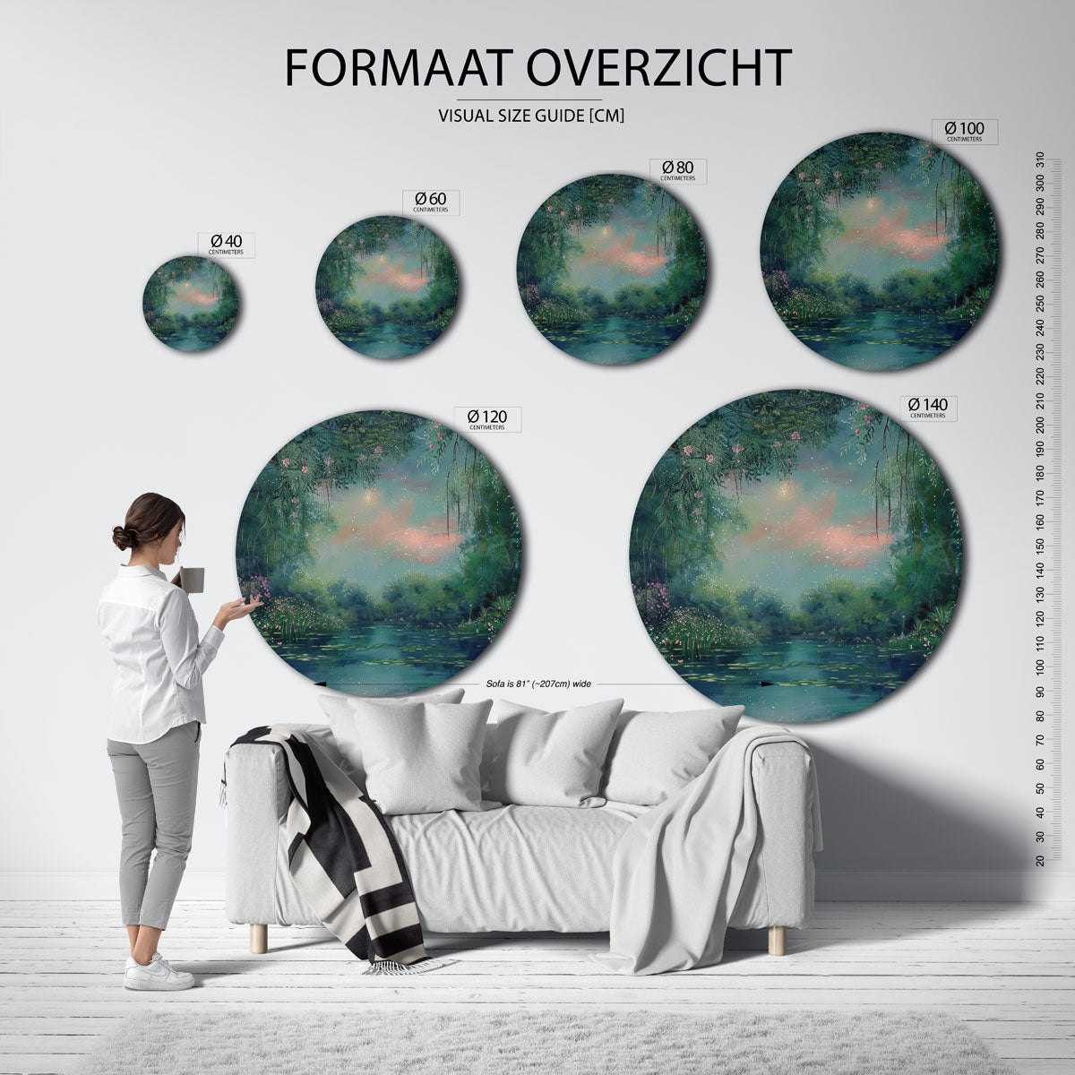 Sprookjesachtige vijver Muurcirkel