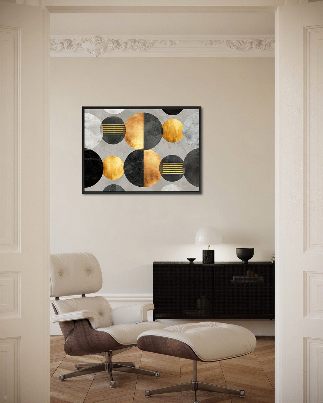 Geometrische cirkelcompositie Kunstwerk