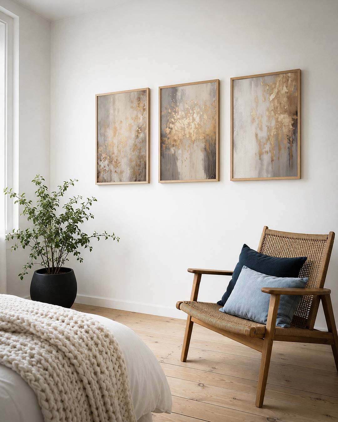 Gouden bloemnevel Posterset