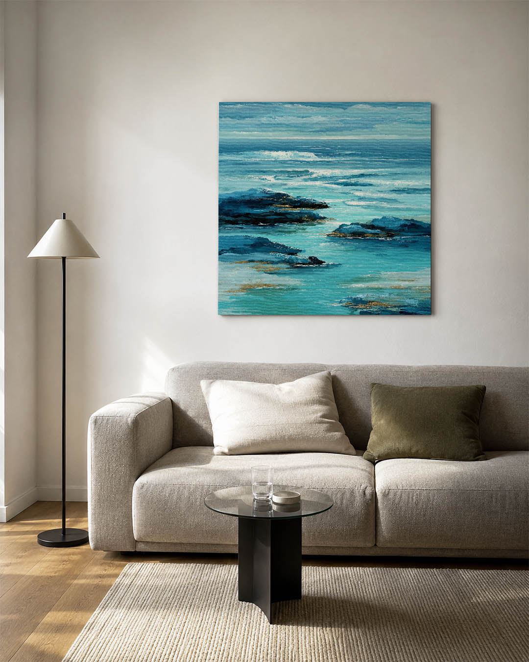 Zeezicht compositie Kunstwerk
