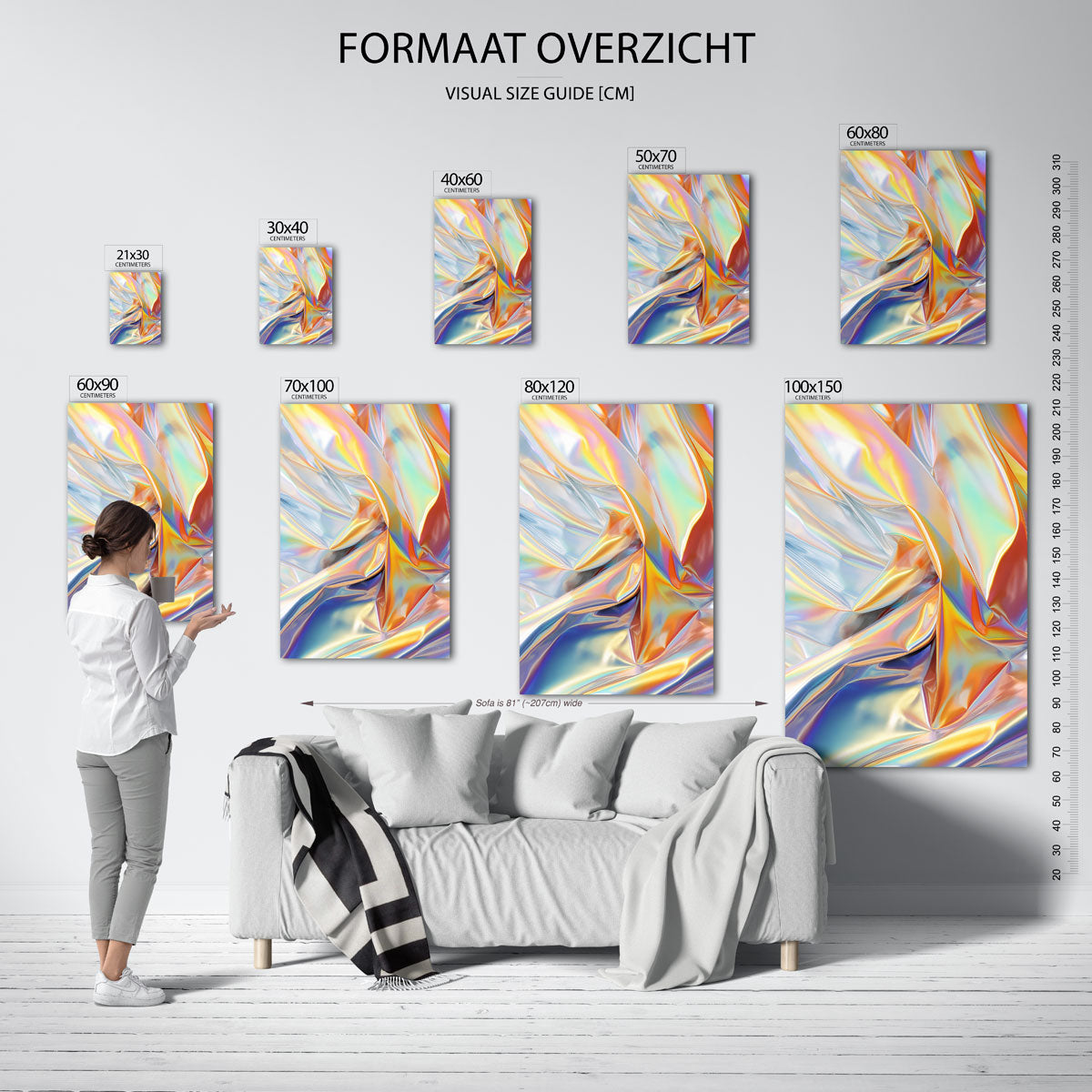 Iridescente glans Poster