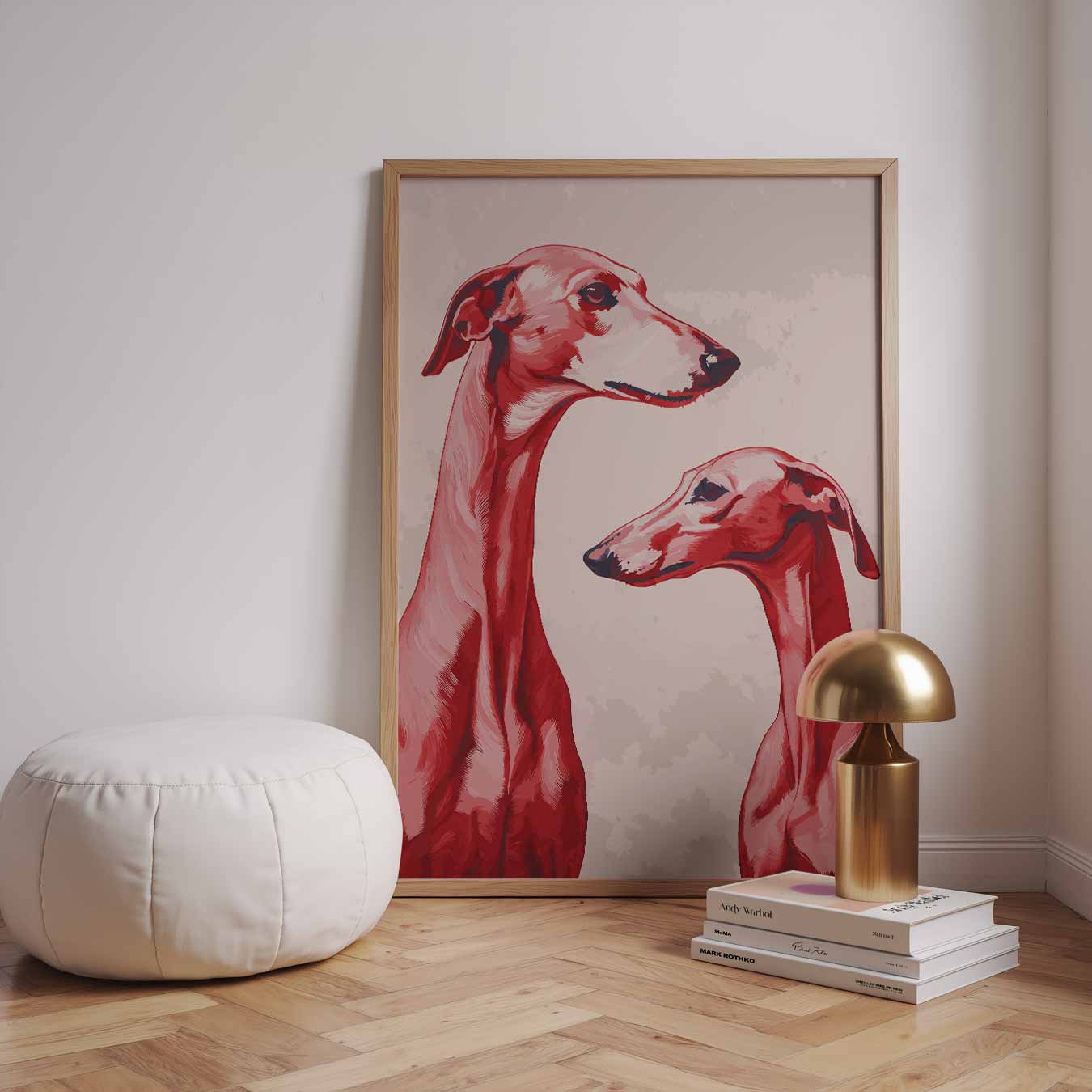 Stijlvolle Windhonden Poster-WallArtistic