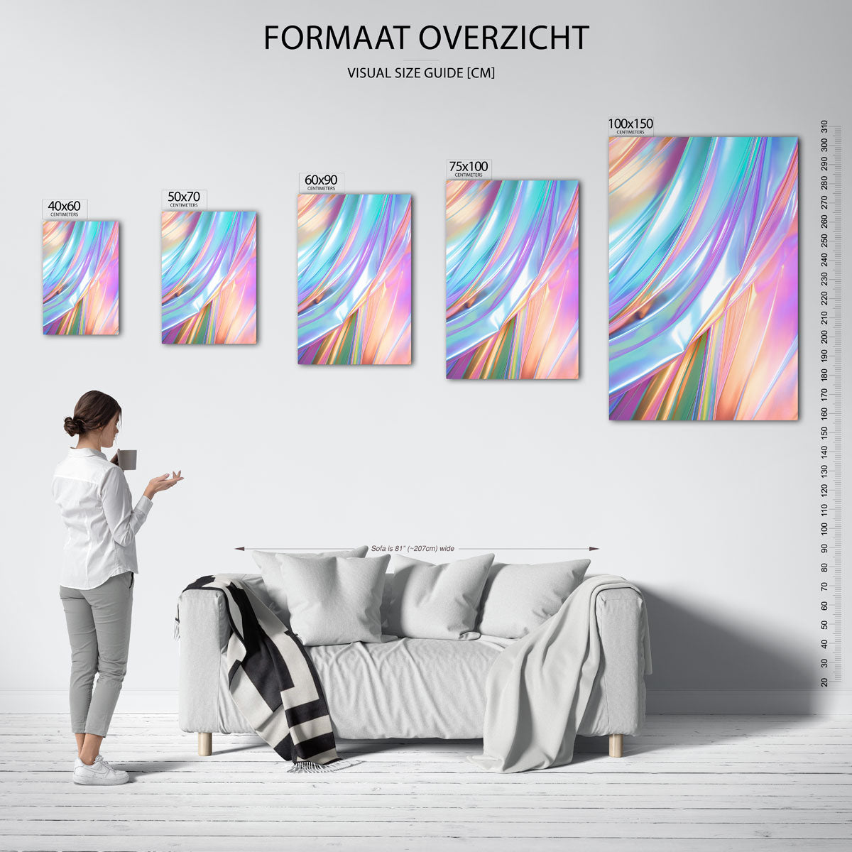 Iridescente kleurenpracht Kunstwerk