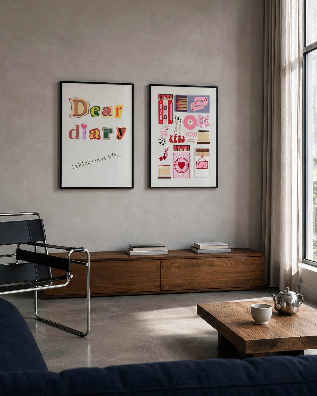 Speelse typografie Posterset