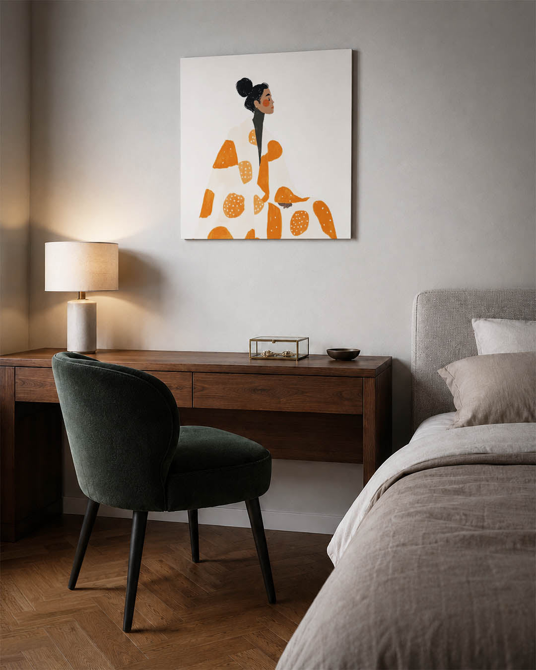 Vrouw met patronen Kunstwerk