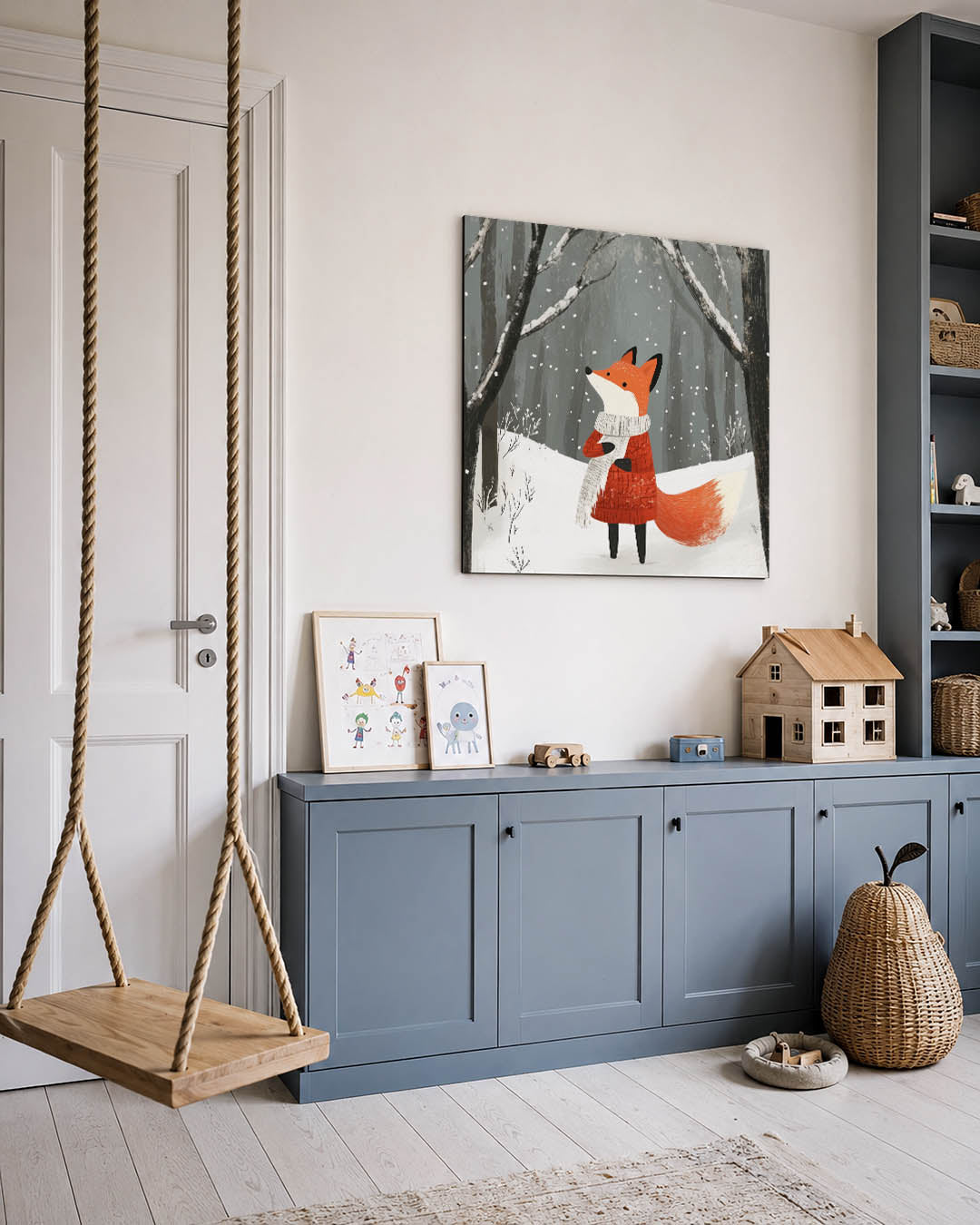 Dromerige wintervos Kunstwerk
