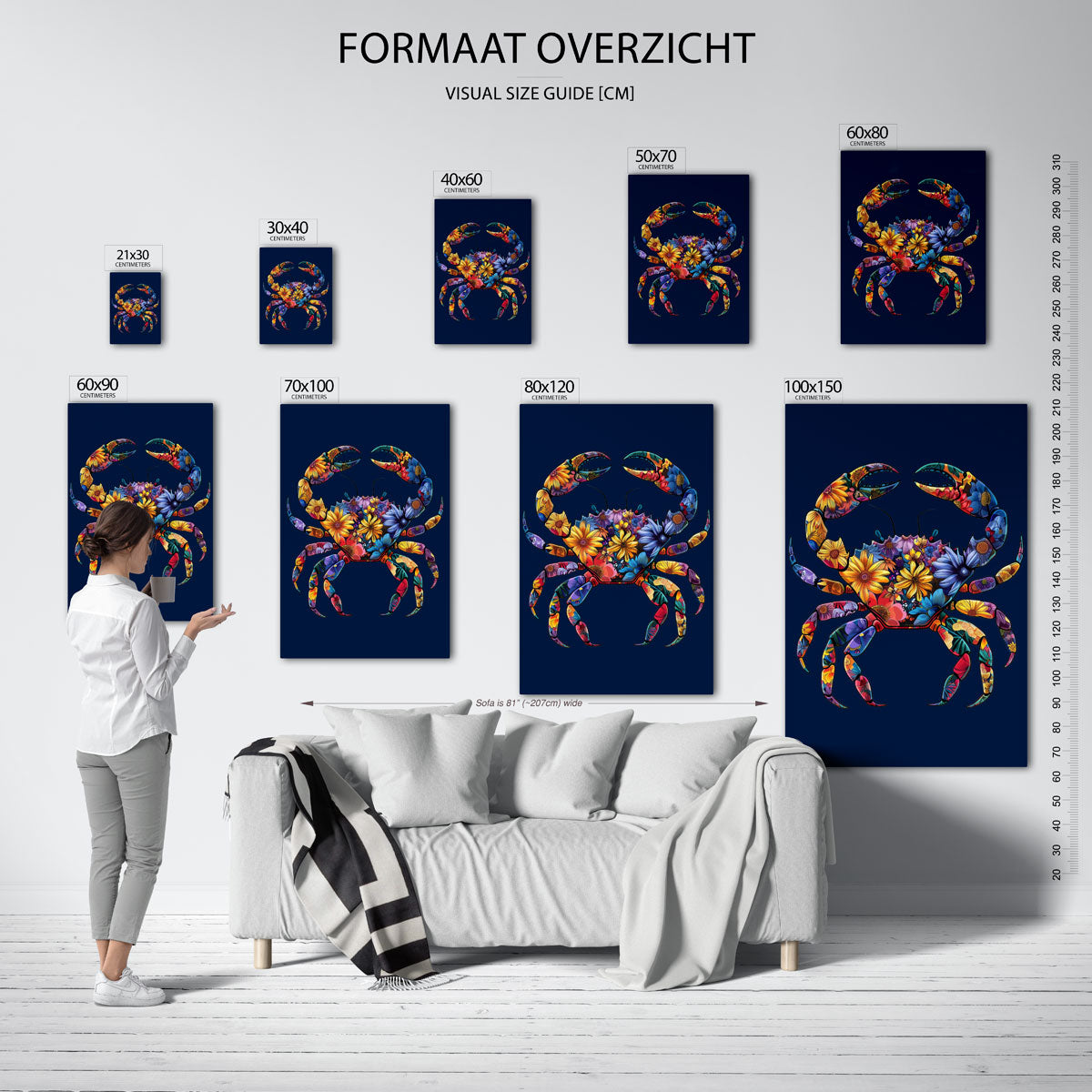 Bloemenkrab Poster
