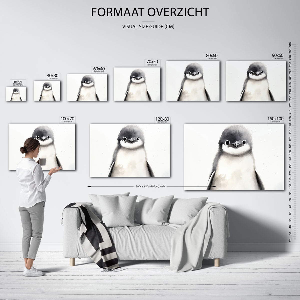 Pinguïn portret Poster