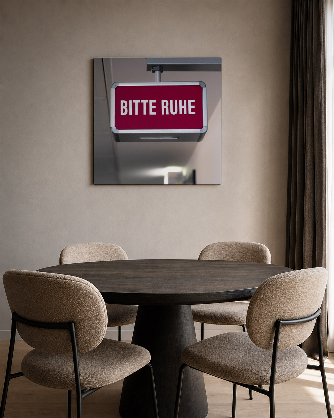 Rustig verzoek bord Kunstwerk