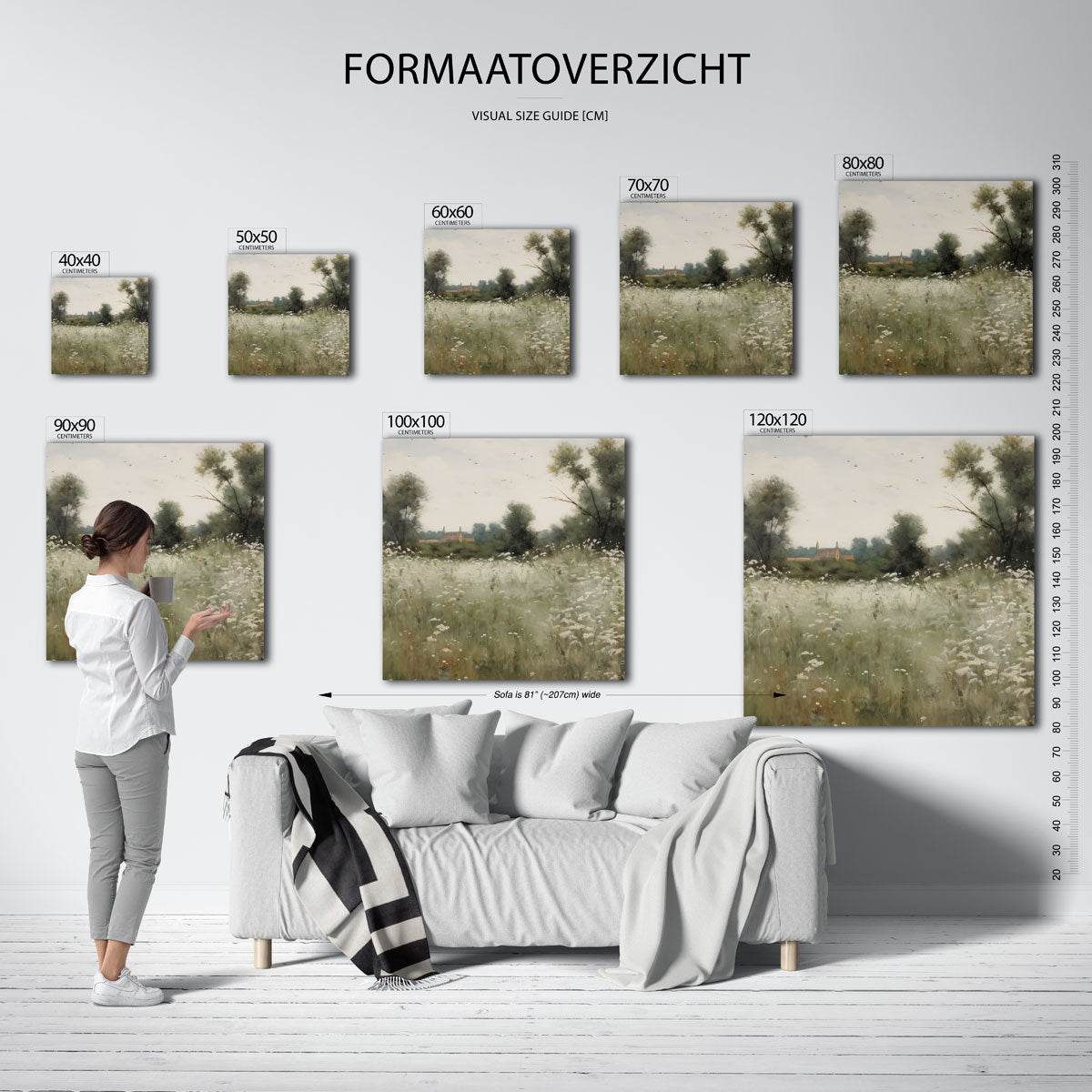 Landschap met bloemen Poster