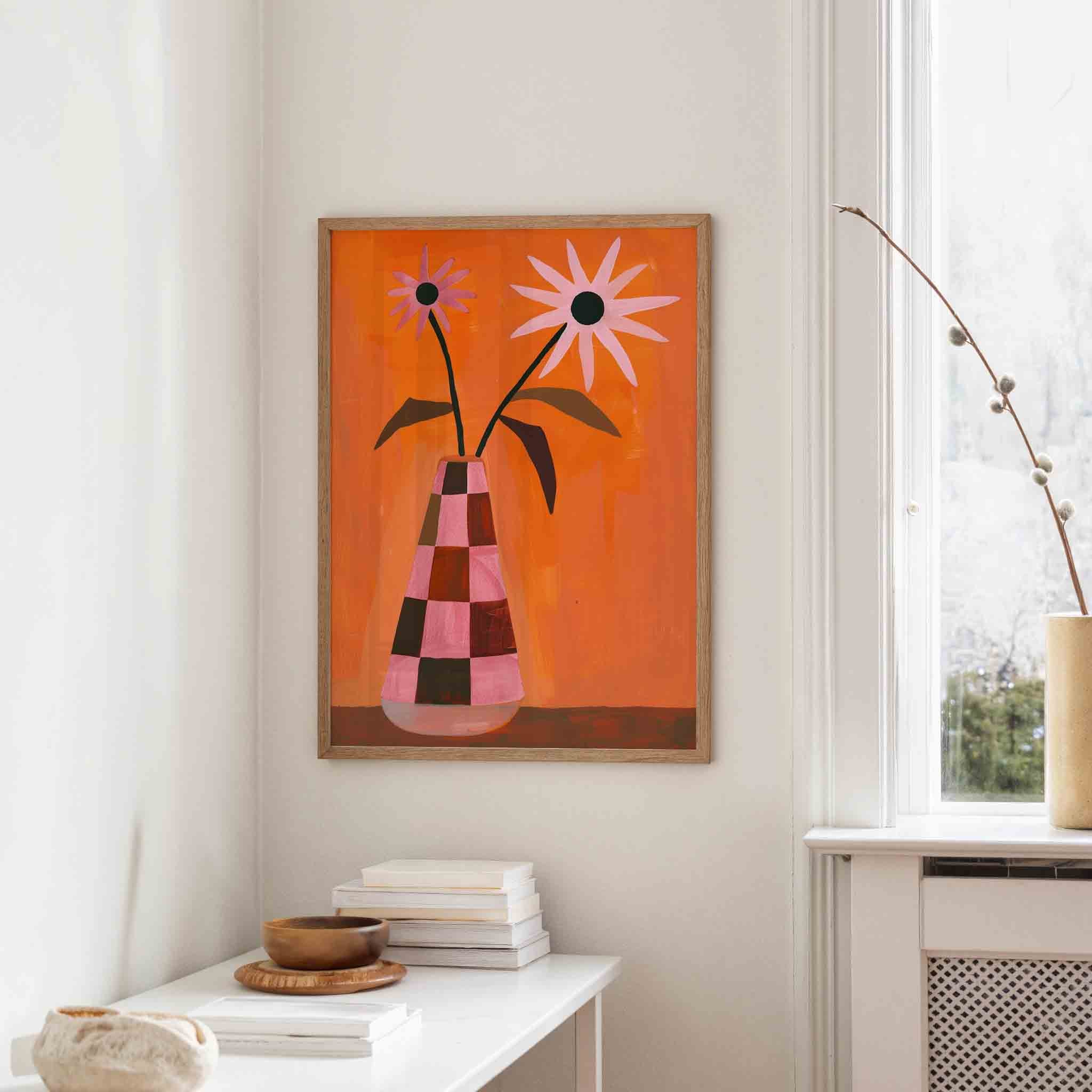 Bloemen in vaas Poster